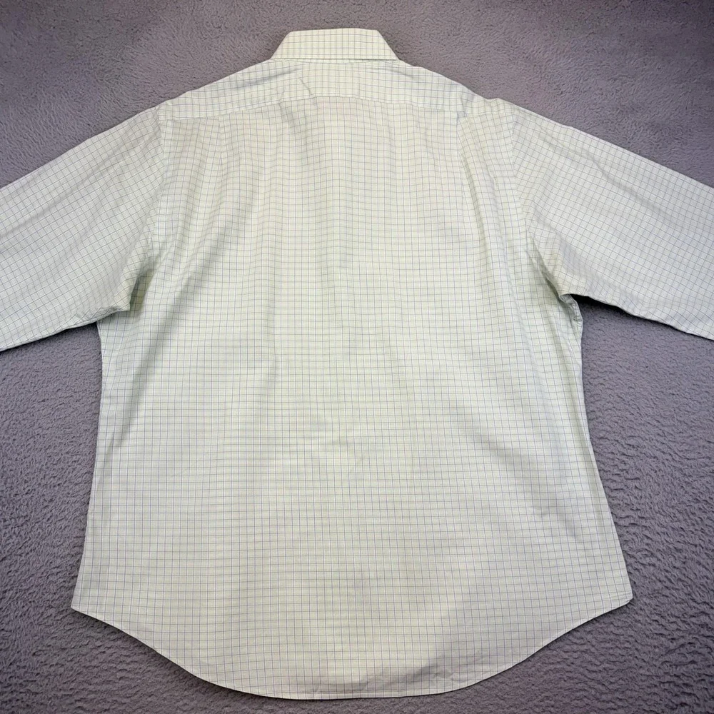 Polo Ralph Lauren Shirt Mens 17 36/37 Green Check‎ Regent Custom Fit Cotton